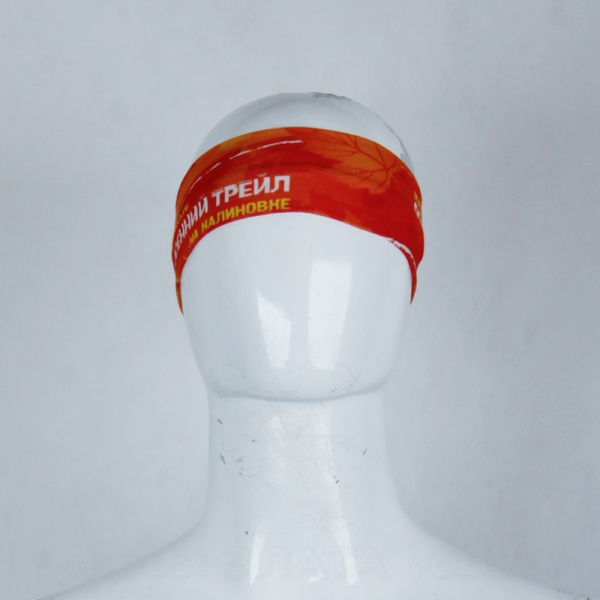 Повязка на голову с логотипом   под сублимационную печать 